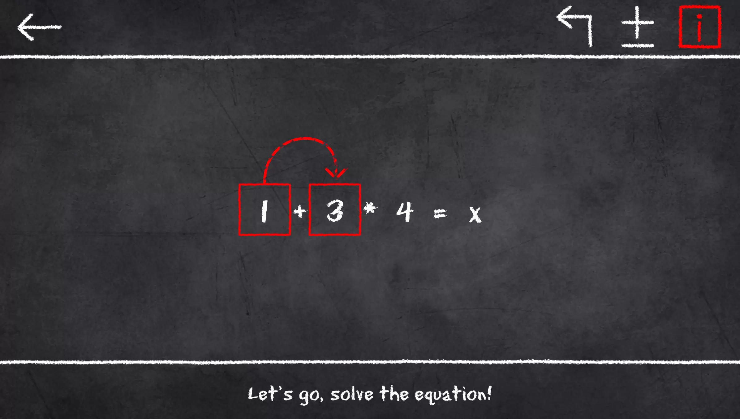 x=1: Learn to solve equations Schermafbeelding 1