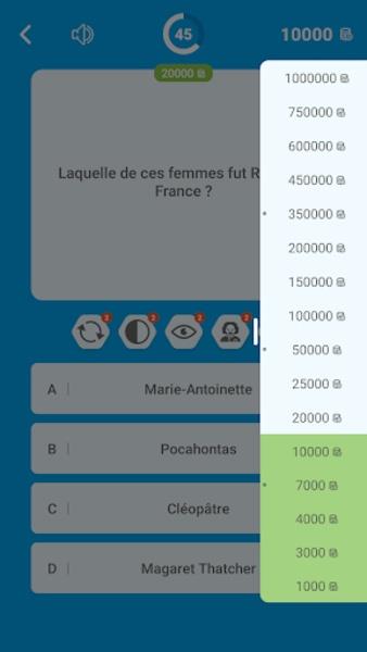 Millions Quiz - Français ဖန်သားပြင်ဓာတ်ပုံ 3