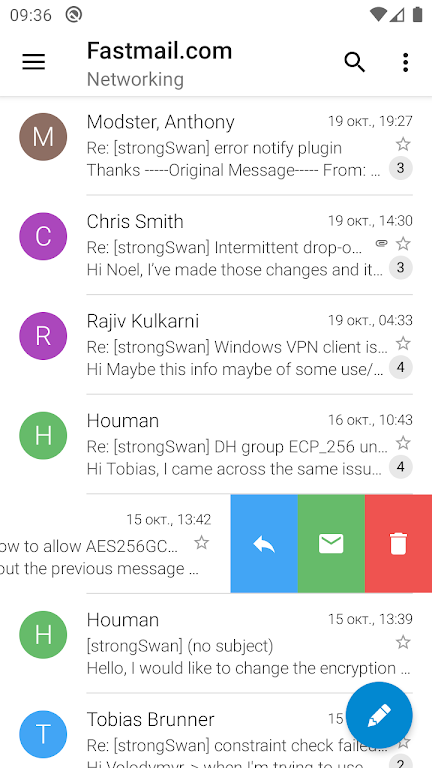 Sugar Mail email app 스크린샷 2