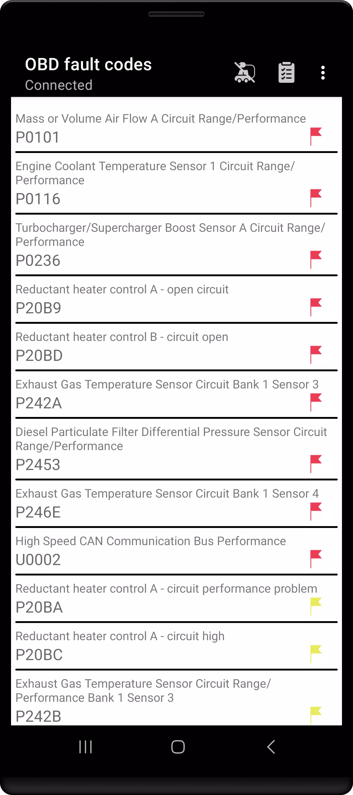 Tor OBD2 Diagnostics Screenshot 2