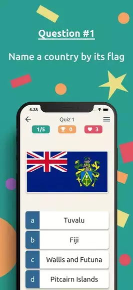 Flags Quiz:  World Geo Trivia 스크린샷 1