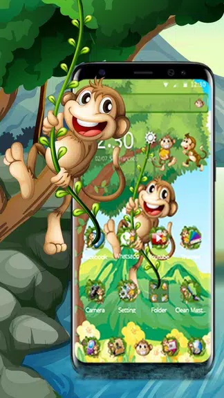 The Cute Cartoon Monkey Theme應用截圖第0張