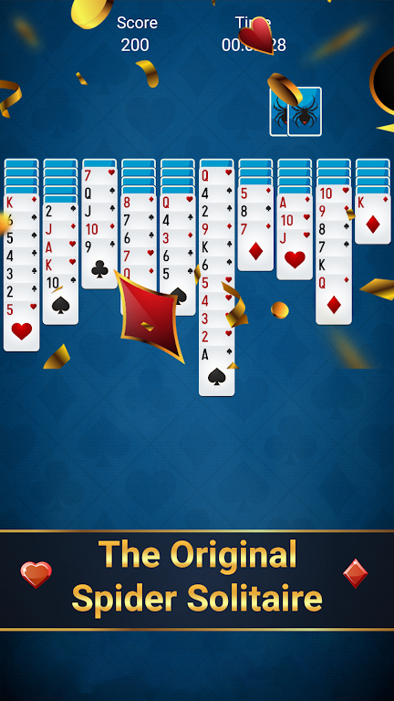 Free spider solitaire - classic solitaire Ảnh chụp màn hình 1