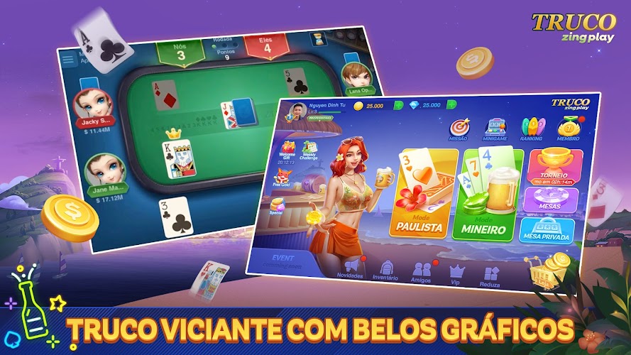 Truco ZingPlay: Jogo de cartas ဖန်သားပြင်ဓာတ်ပုံ 2