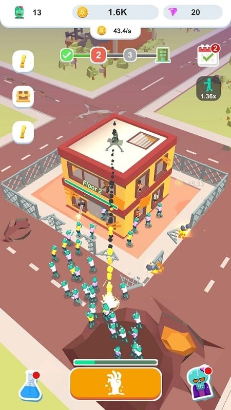 Schermata Idle Zombie Army 2