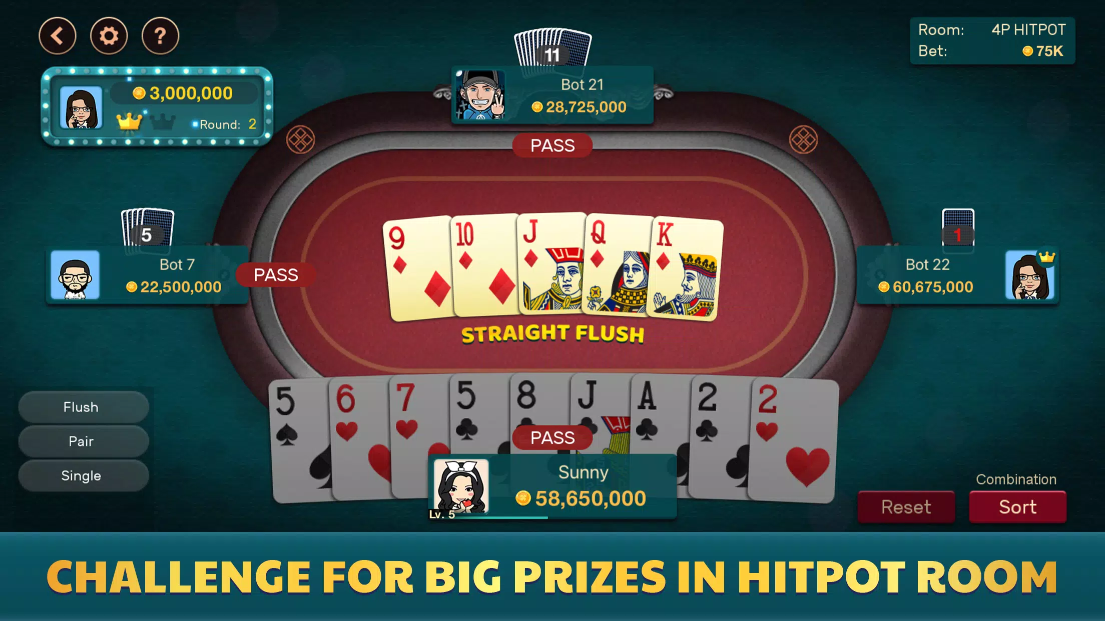 Big 2 Offline Captura de pantalla 1