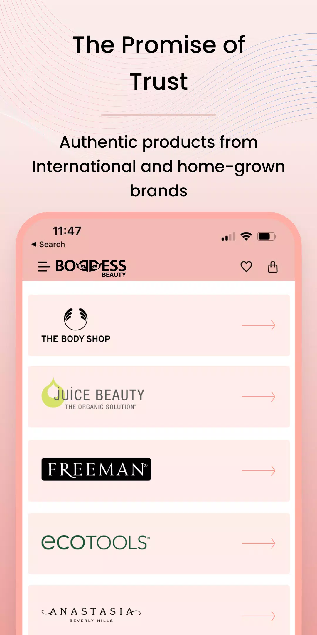 Boddess: Beauty Shopping App Screenshot 2