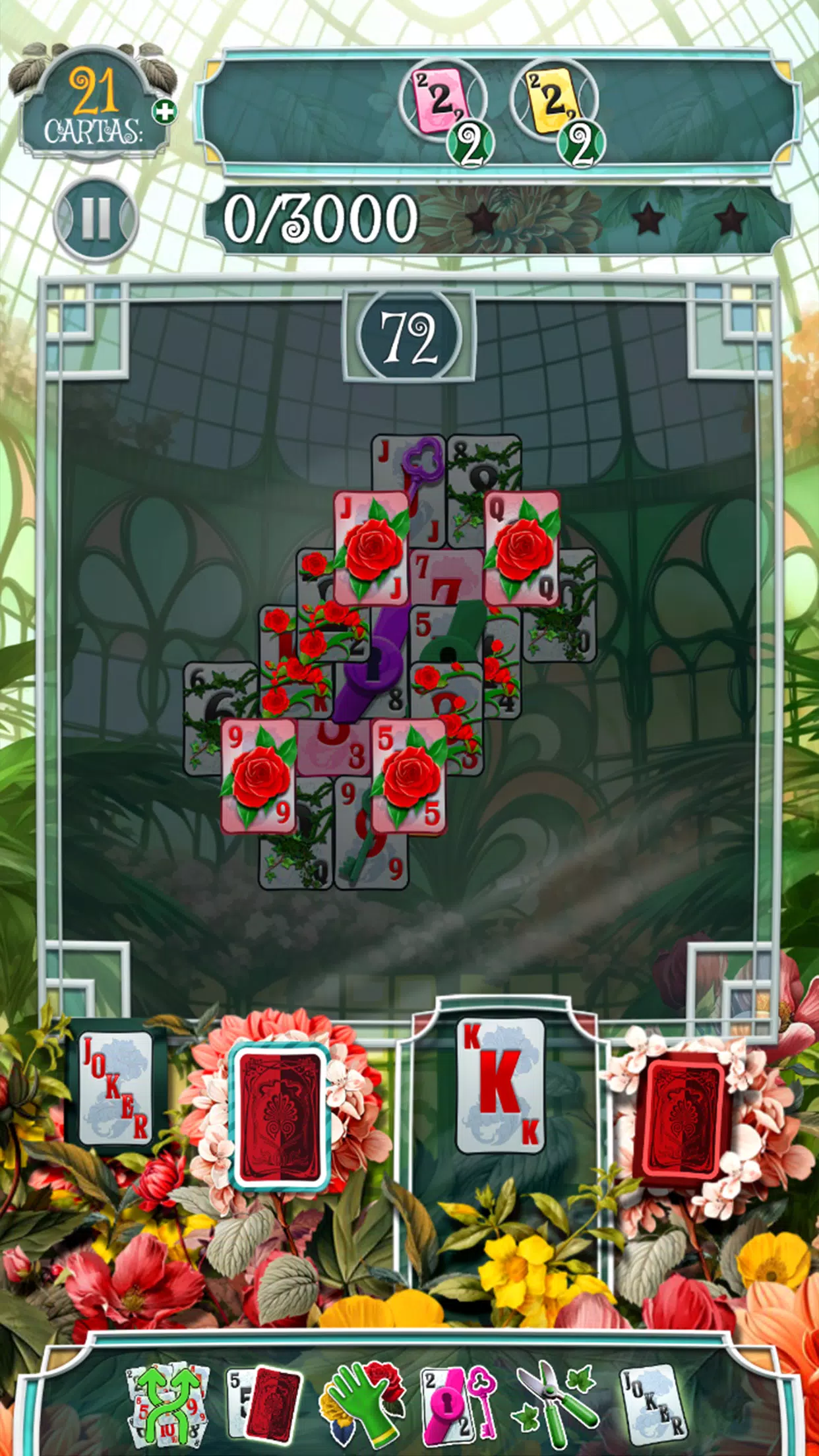 Greenhouse Solitaire TriPeaks Скриншот 3