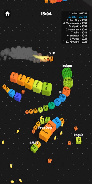 Snake Cube Arena: Merge 2048 スクリーンショット 2