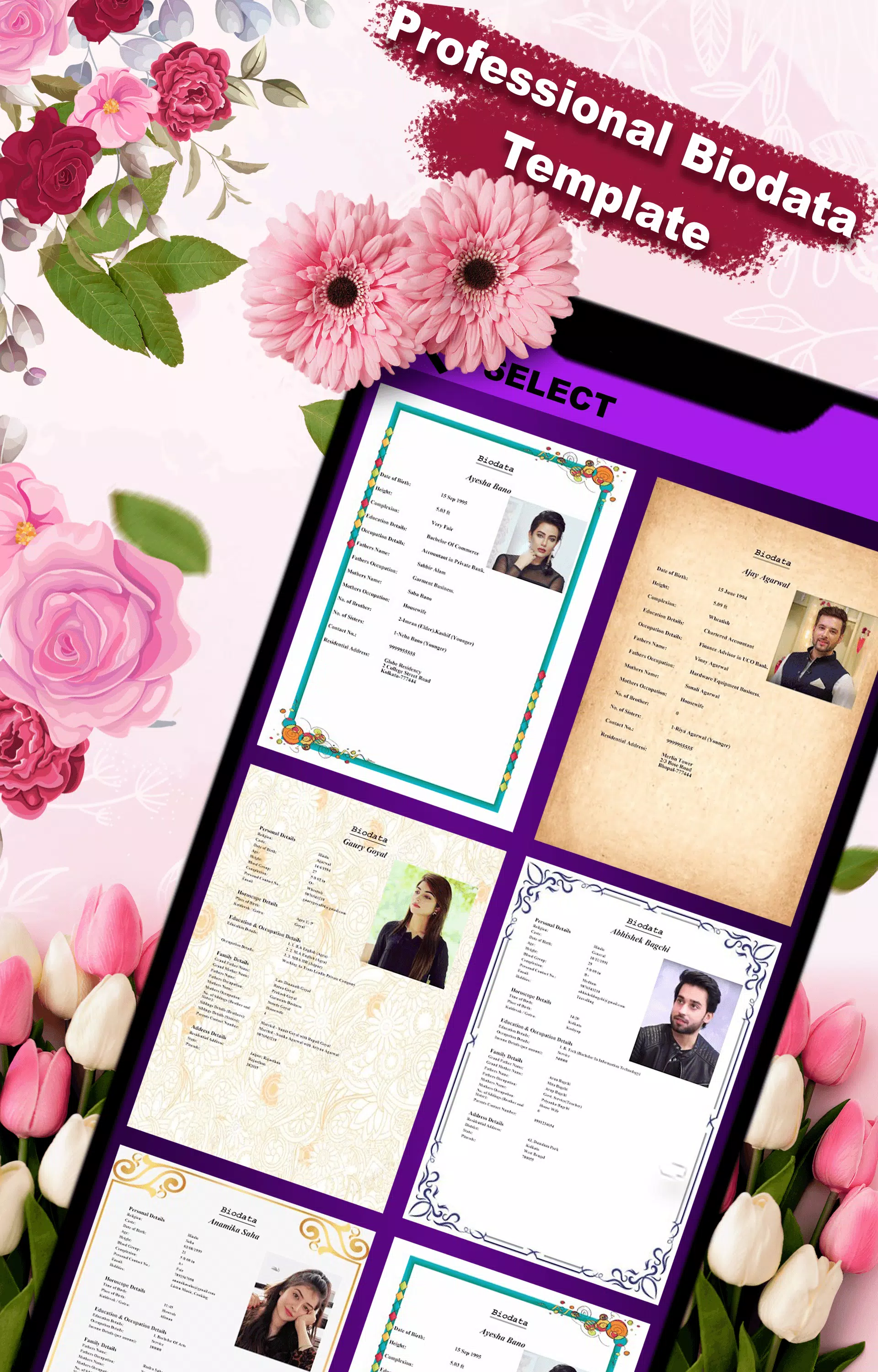 Marriage Biodata Maker ภาพหน้าจอ 0