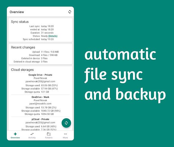 Schermata Autosync - File Sync & Backup 0