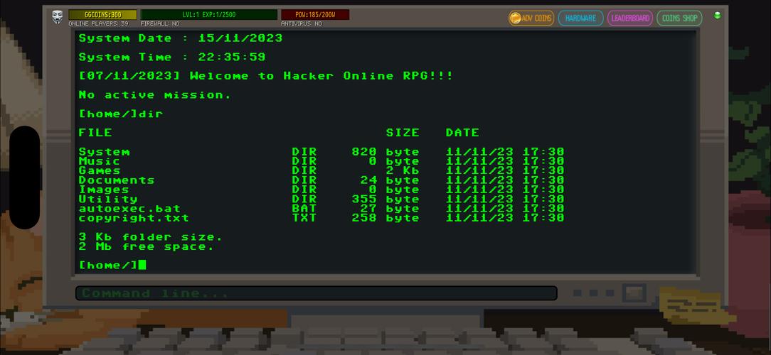 Hacker Online RPG Schermafbeelding 2