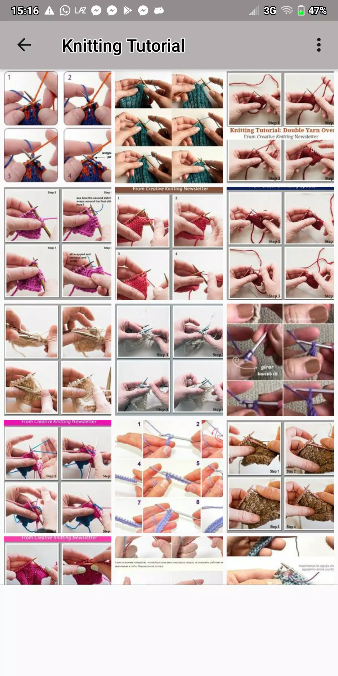 Knitting Tutorial 스크린샷 2