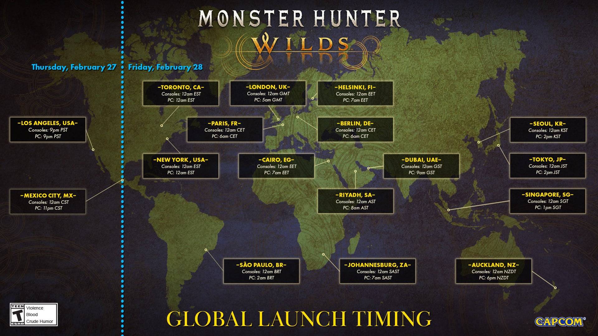 Monster Hunter Wilds: Globaler Veröffentlichungsplan enthüllt