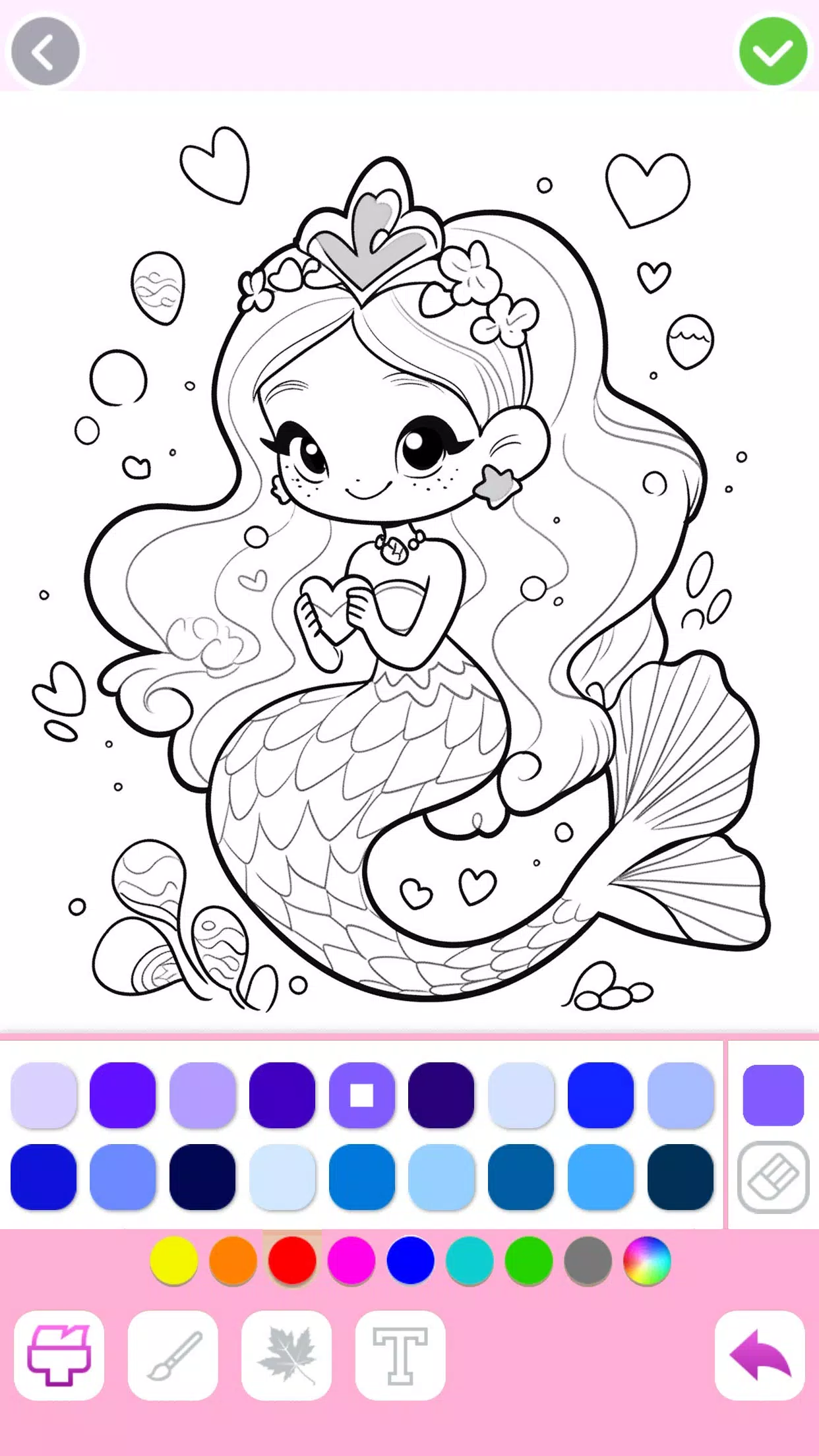 Mermaid Coloring:Mermaid games Screenshot 0