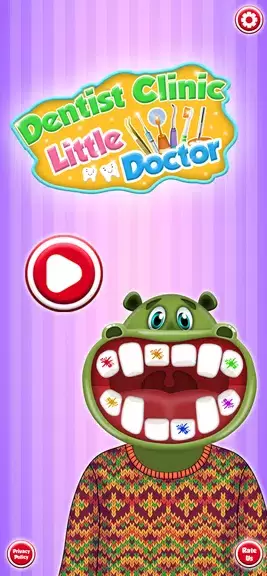 Hippo's Doctor : Dentist Games ဖန်သားပြင်ဓာတ်ပုံ 2