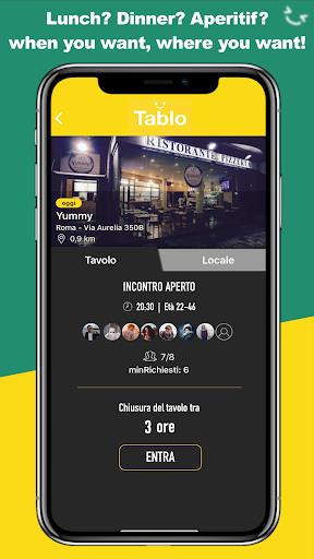 Tablo - social eating Screenshot 0
