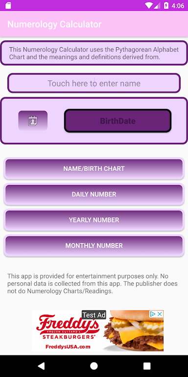 Pythagorean Numerology Calculator ภาพหน้าจอ 0