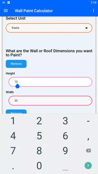 Wall Paint Calculator Screenshot 1