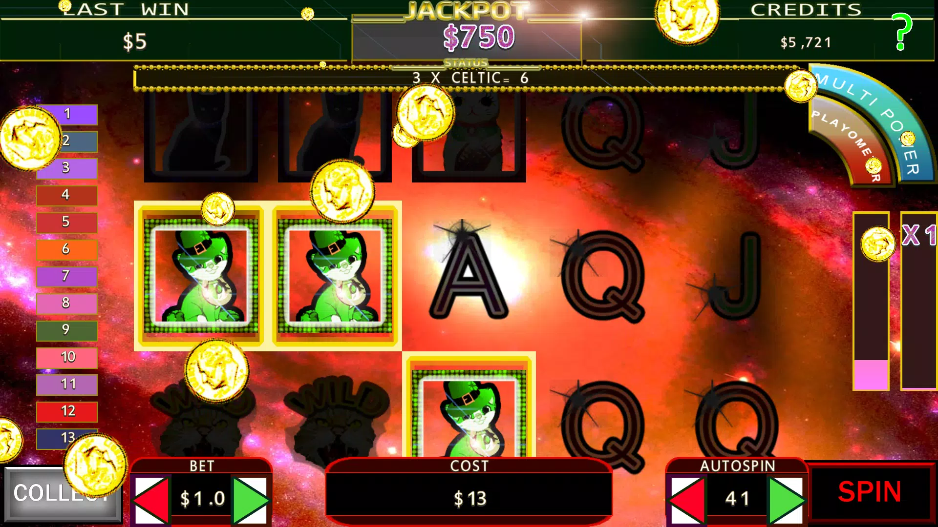 Lucky Beckoning Kitty Fruit Machine 스크린샷 2