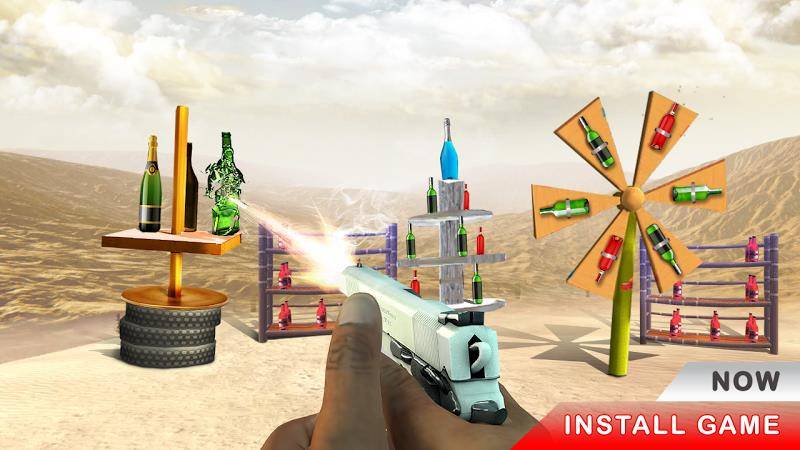 Gun Bottle Shooting game Screenshot 1