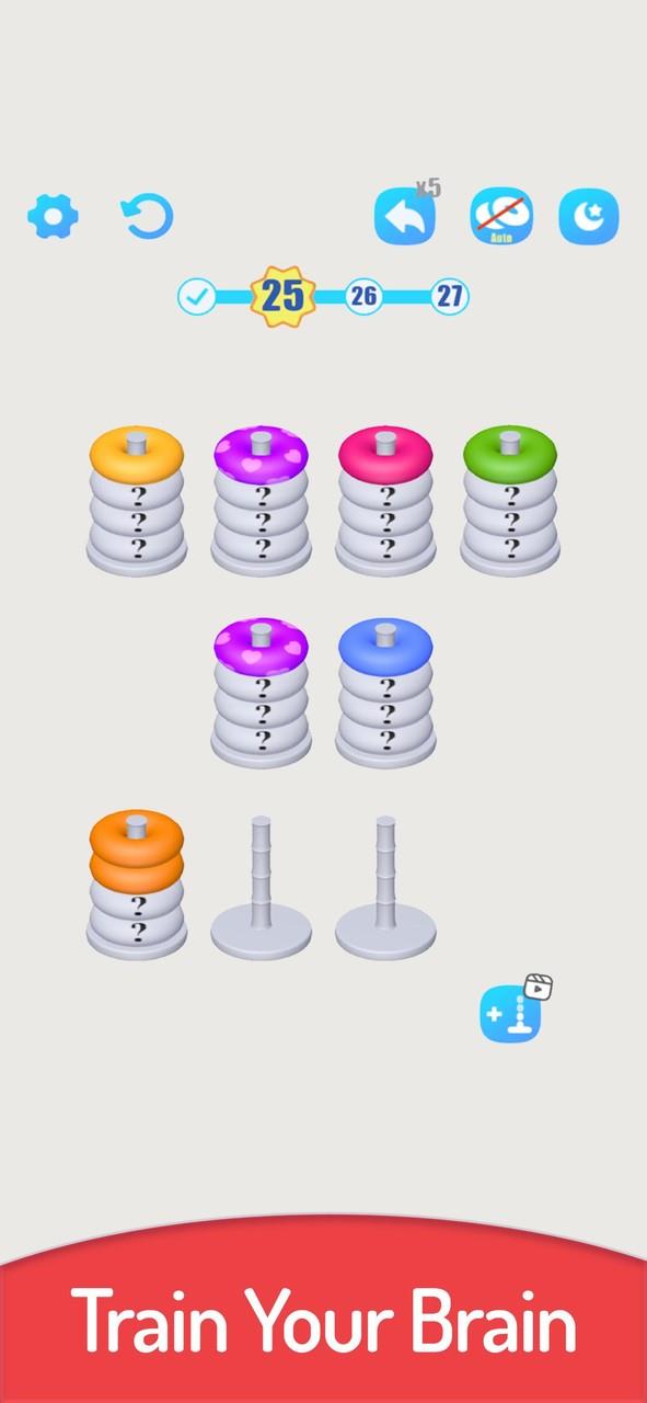 3D Color Sort Hoop Stack Tangkapan skrin 1