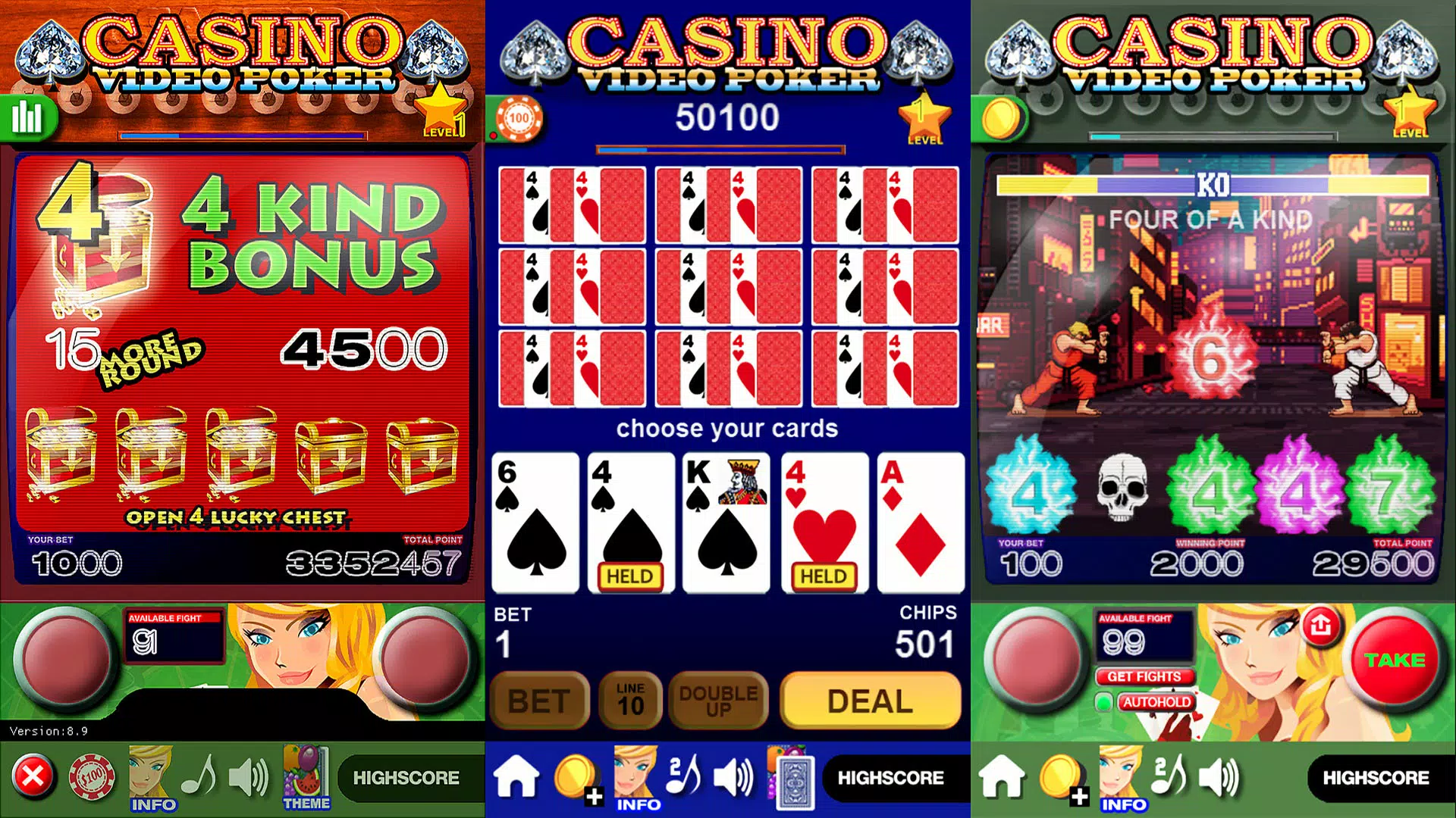 Casino Video Poker Ảnh chụp màn hình 1