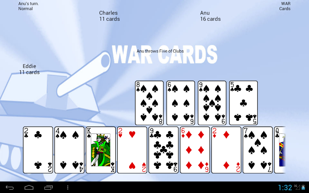 WAR Cards Screenshot 2