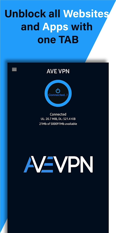 AVE VPN:Low Ping Vpn ภาพหน้าจอ 1