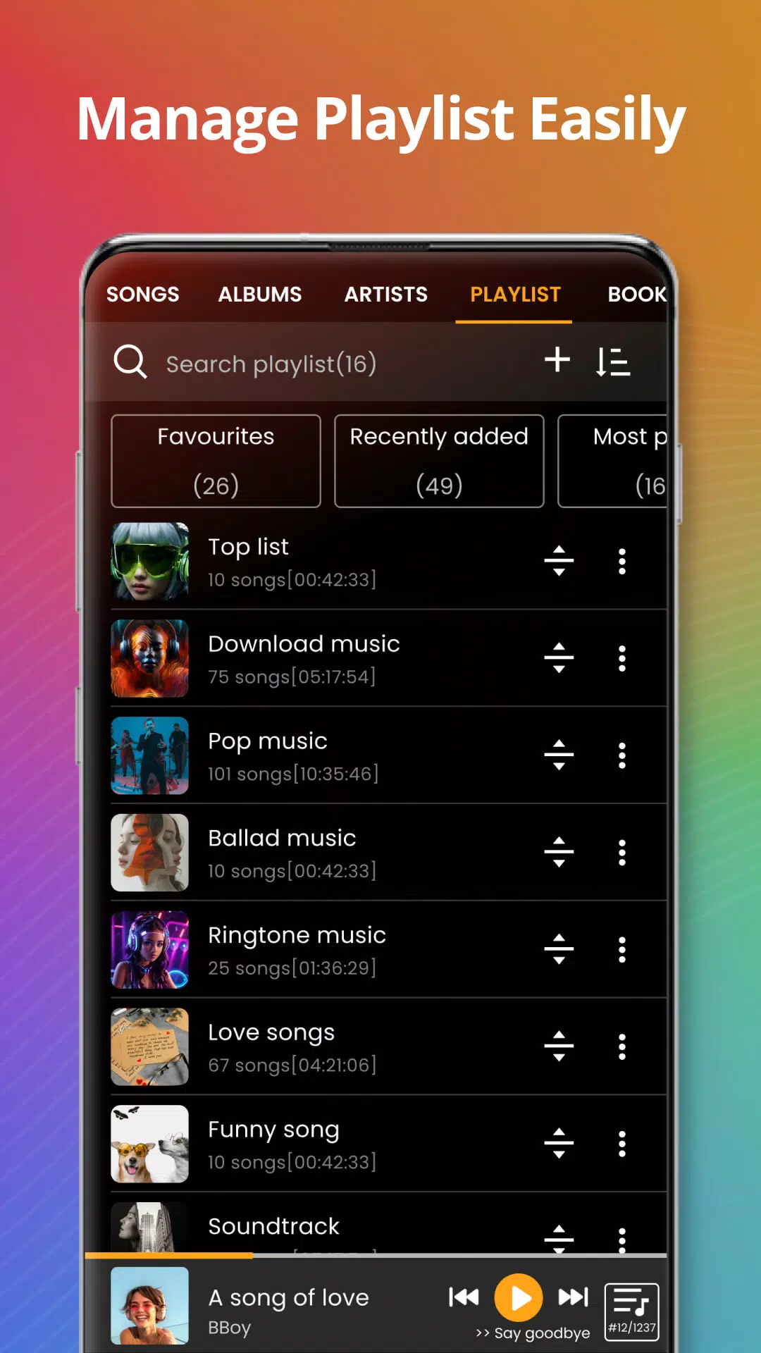 Music player Zrzut ekranu 1