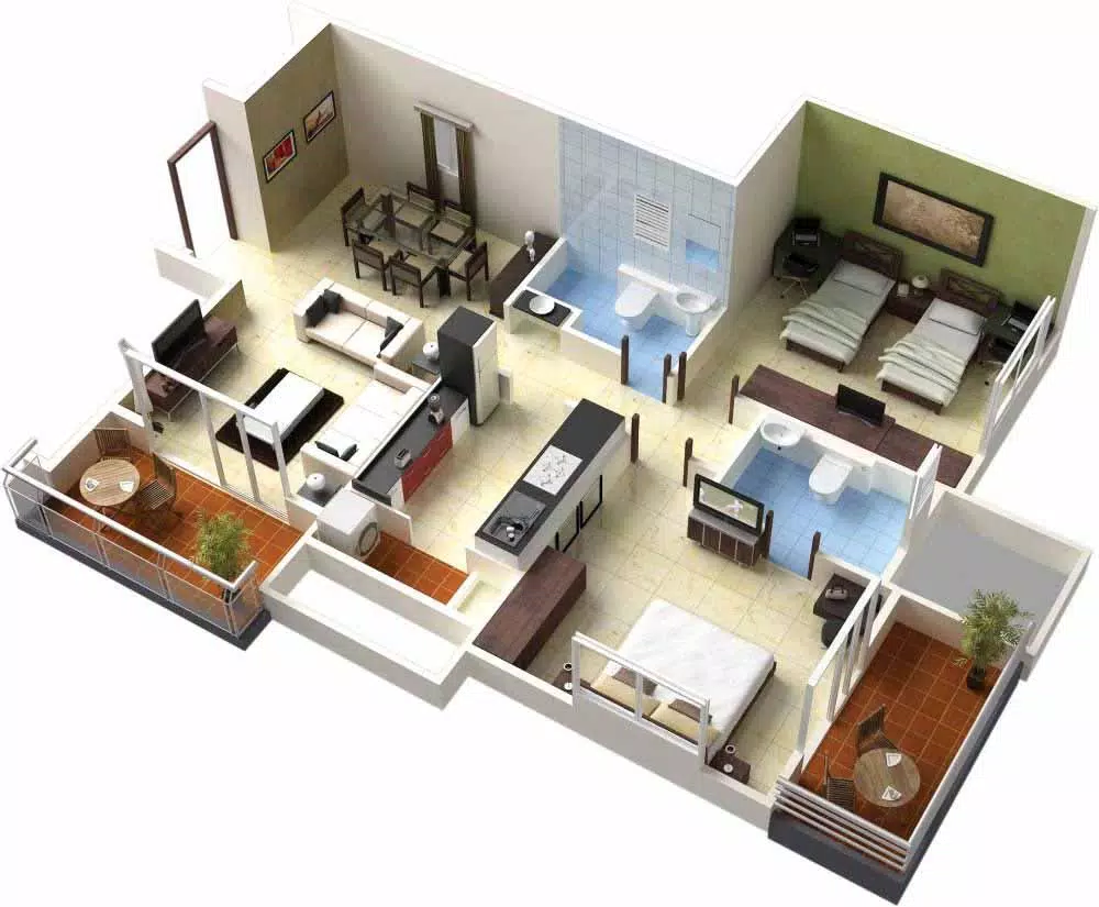 3D small house design Capture d'écran 2