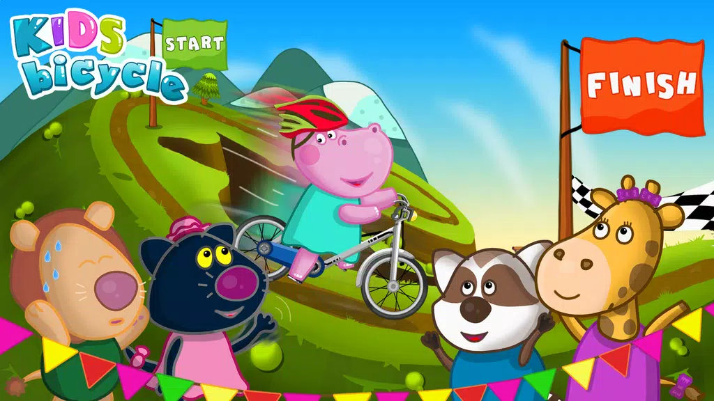 Hippo Bicycle: Kids Racing Screenshot 0