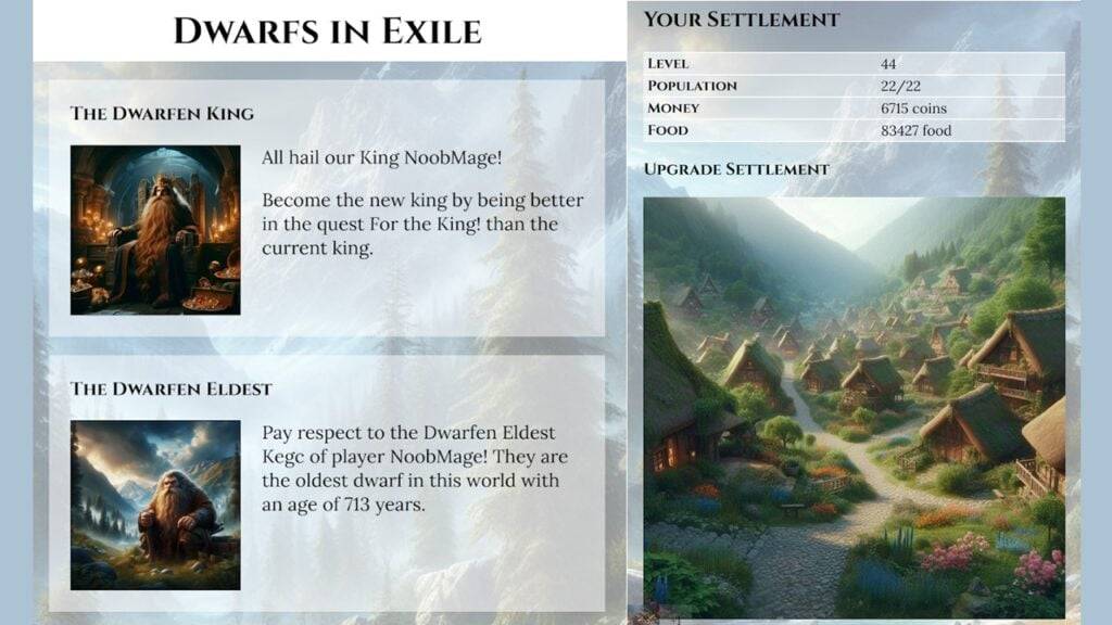 Dwarfs in Exile es un nuevo juego de gestión multijugador basado en texto, ahora fuera