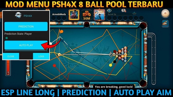 Psh4x 8 bola piscina apk para android