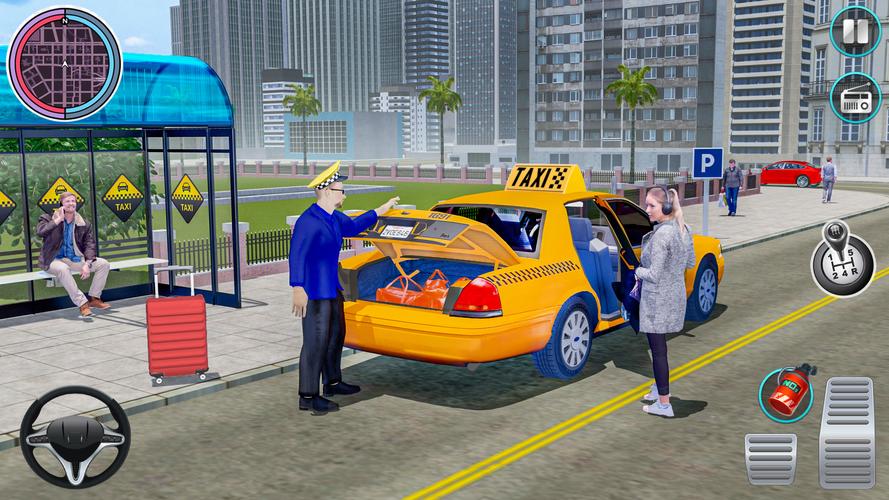 Taxi Traffic Car Racing Games ภาพหน้าจอ 2