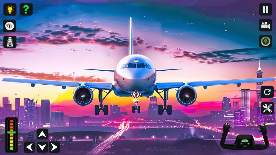 Airplane Simulator 3D Offline Ekran Görüntüsü 1