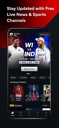 Xstream Play: Movies & Sports स्क्रीनशॉट 1