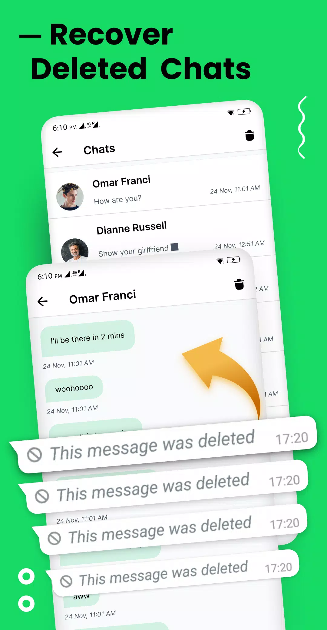 Delete Messages Recovery Zrzut ekranu 1