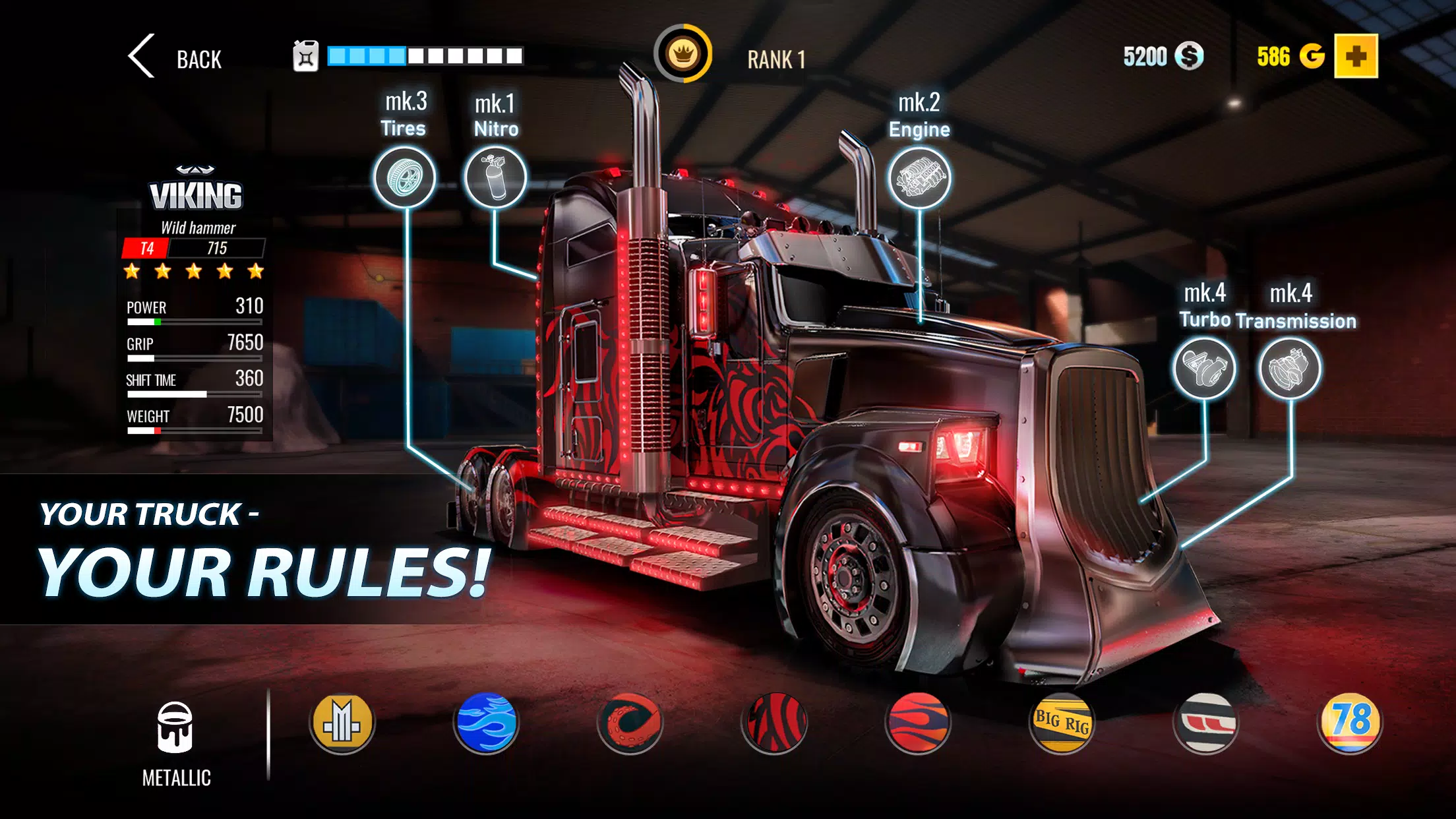 Big Rig Racing: Drag racing Captura de tela 0