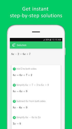 Cymath  - 数学問題ソルバー スクリーンショット 1