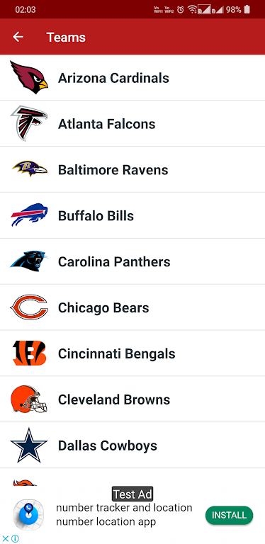 NFL 2024 Schedule Scores Captura de pantalla 3