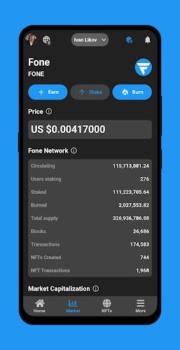 Fone Network AI, Earning, NFTs Captura de pantalla 1