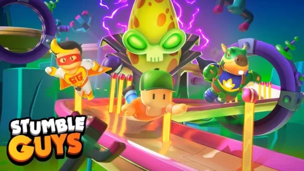 Stumble Guys : Saison Super-héros, terrassez le Repaire de Sombrepeau.