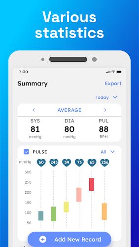 Blood Pressure Monitor App ภาพหน้าจอ 1