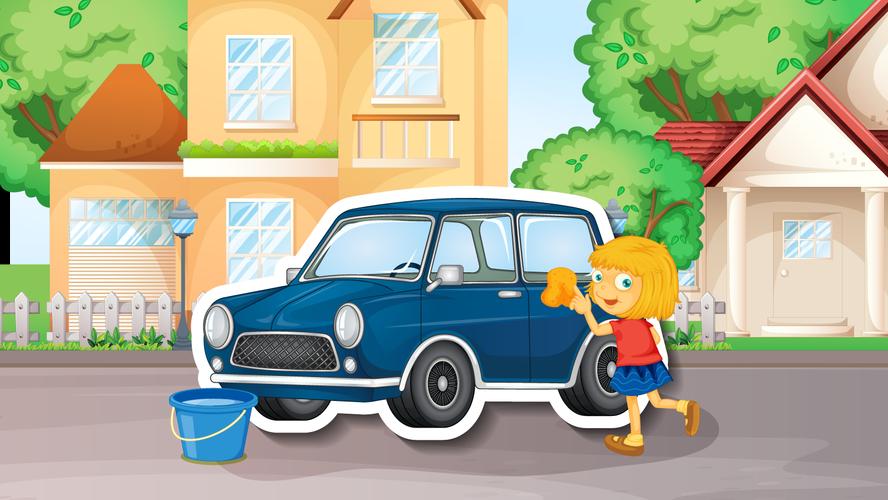 Car Wash Game For Kids Offline Ekran Görüntüsü 1