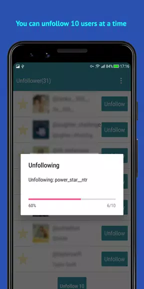 Unfollow Users Cleaner ภาพหน้าจอ 2