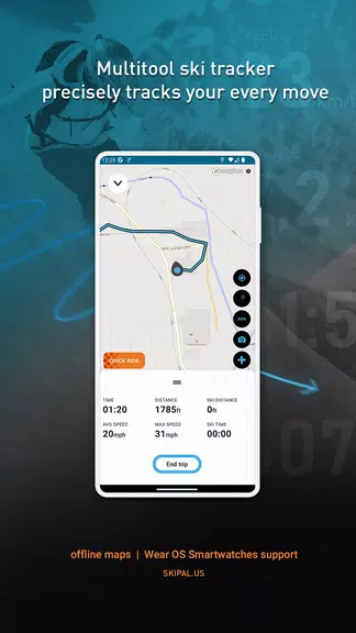 SkiPal - Accurate Ski Tracks স্ক্রিনশট 0