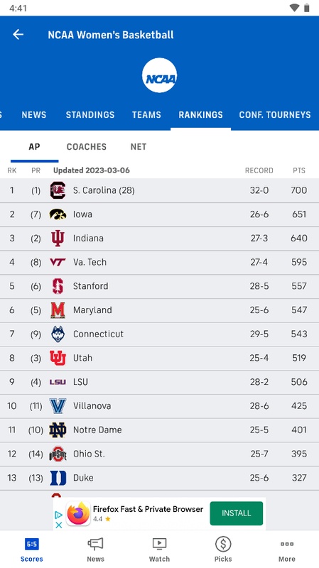 CBS Sports App: Scores & News स्क्रीनशॉट 2