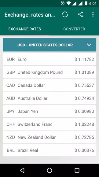 XRT: Exchange rates, converter应用截图第0张