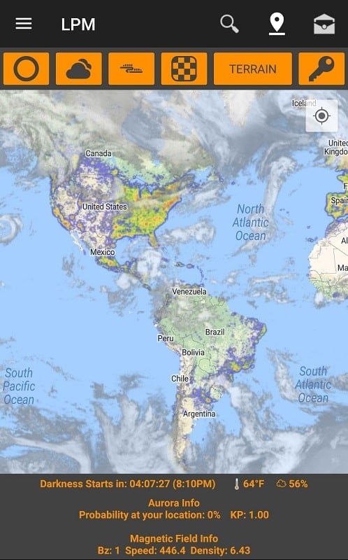 Light Pollution Map - Dark Sky ภาพหน้าจอ 2